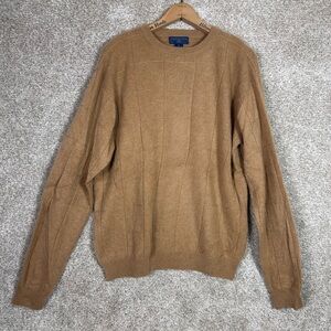 Joseph & Lyman Men’s Camel Color Cashmere Crew Neck Size M